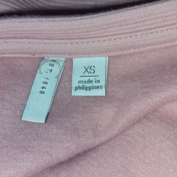 Est 1946 pink oversized ribbed sweatshirt style top soft inside  Sz XS - Picture 4 of 4